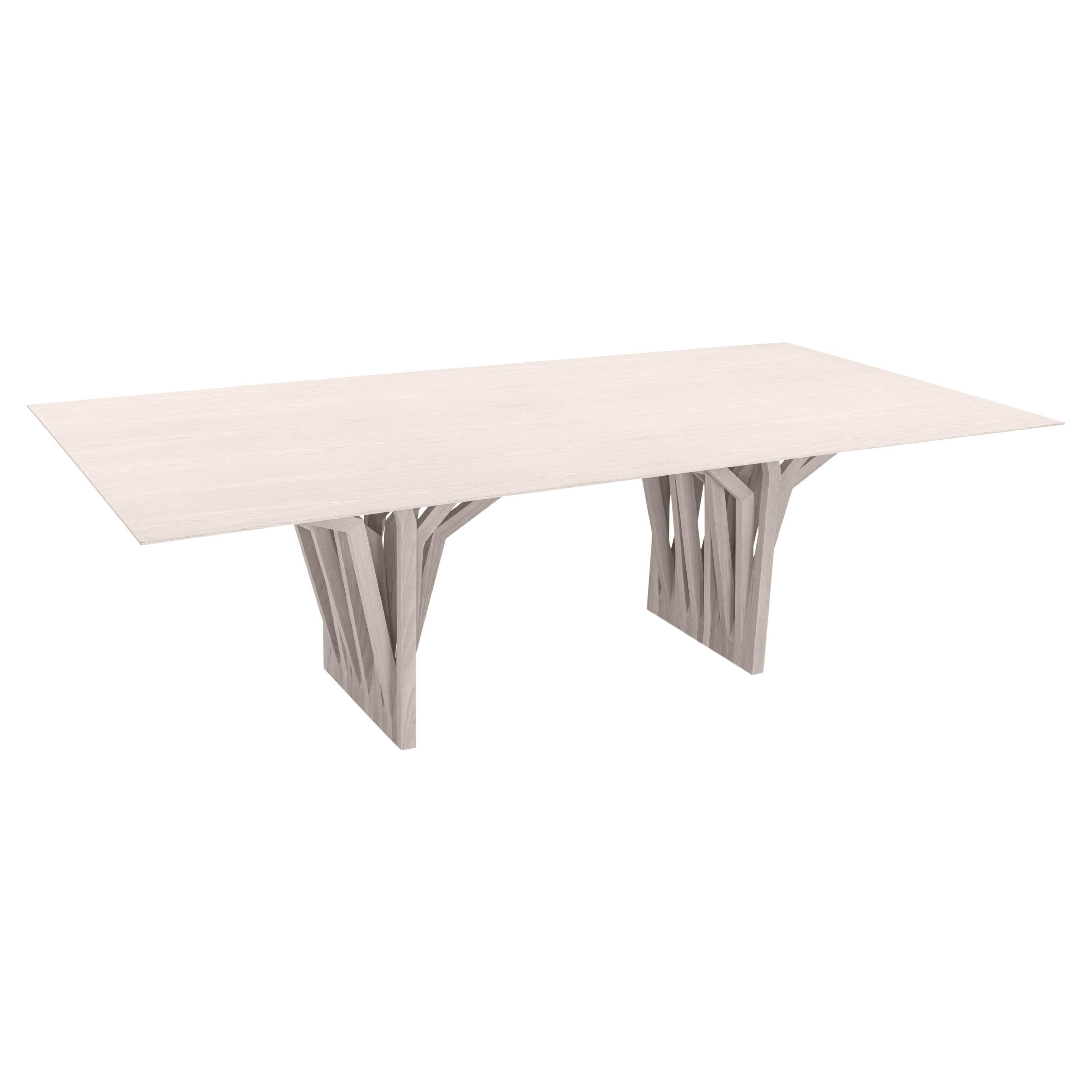 Dining Table in Dover Oak with 118-Inch Veneered Top - Radi Collection