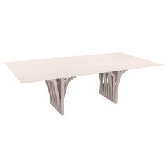 Dining Table in Dover Oak with 118-Inch Veneered Top - Radi Collection