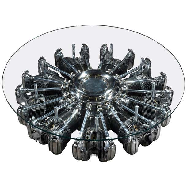 Radial Aircraft Engine Coffee Table For Sale at 1stDibs | radial engine ...