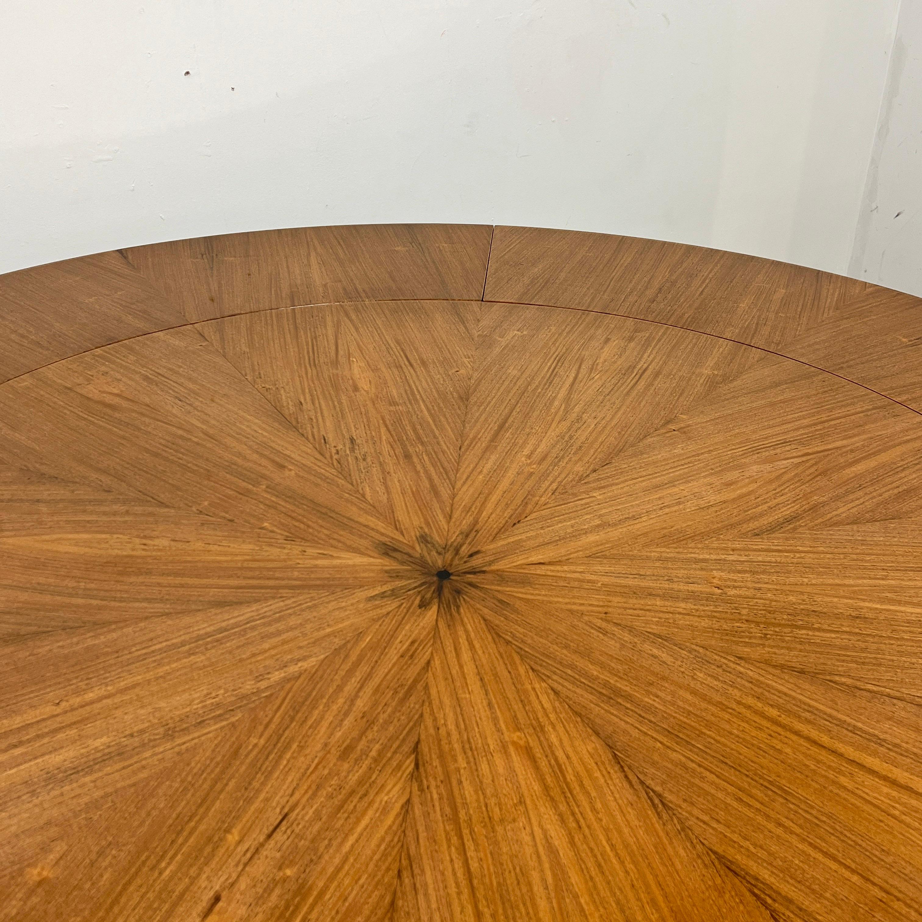 Radial Mahogany Expandable Dining Table in Manner of Karl Springer, Ca. 1970s 5