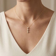 Radiant 0.36ct Princess-Cut Diamond Pendant in 18K Yellow Gold