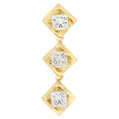 Radiant 0.36ct Princess-Cut Diamond Pendant in 18K Yellow Gold