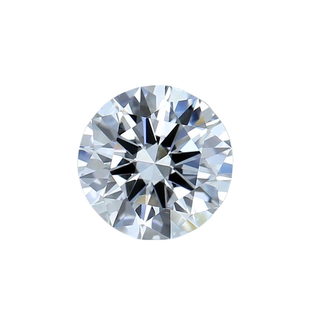 Radiant 0.50ct Natural Ideal Cut Round-Shaped Diamond - GIA Certified For Sale 2
