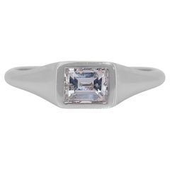 Radiant 0.70ct Diamond Solitaire Ring in 14k White Gold - IGI Certified