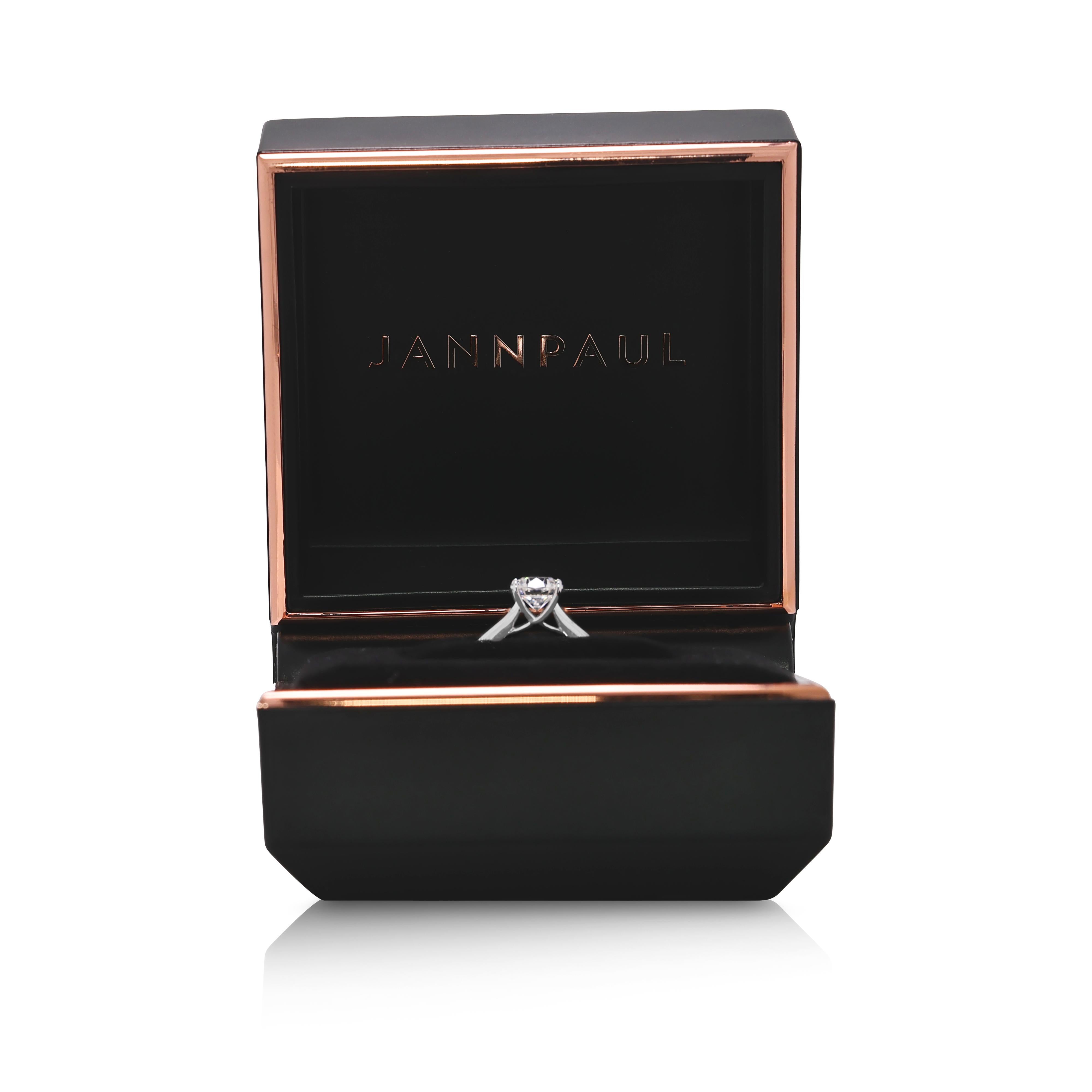 Radiant 0.75ct Natural Diamond Solitaire Ring 18k White Gold For Sale 4