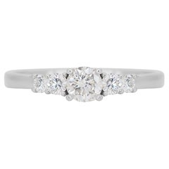 Radiant 0.75ct Triple Excellent Ideal Cut Diamonds 5-Stone Ring - GIA Certified Radiant 0.75ct Triple Excellent Ideal Cut Diamonds 5-Stone Ring - GIA Certified