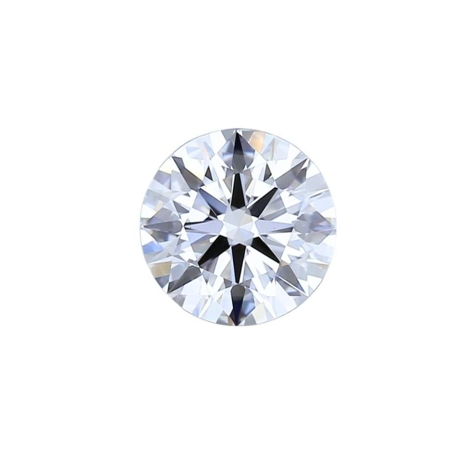 Radioso diamante a forma rotonda con taglio ideale triplo eccellente da 0.86 carati - Certificato GIA in vendita 2