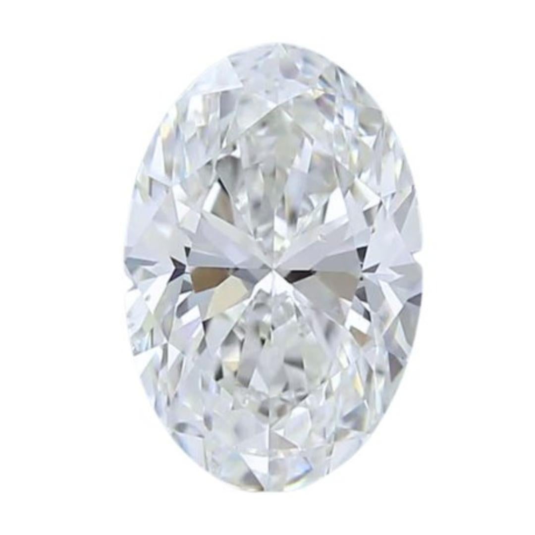 Radiant 1.00ct Ideal Cut Oval-Shaped Diamond - IGI Certified 4