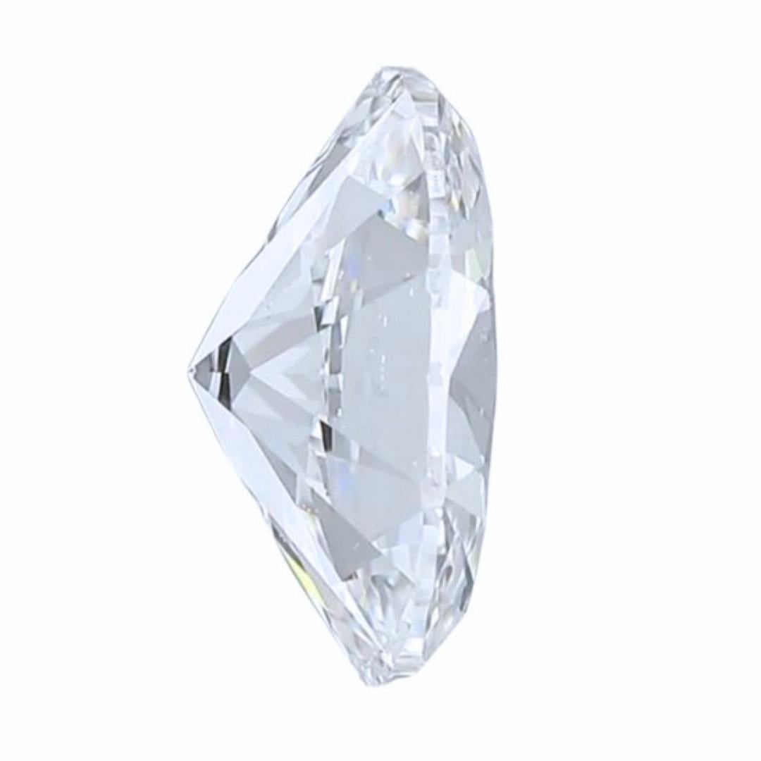 Radiant 1.01ct Ideal Cut Oval-Shaped Diamond - GIA Certified In New Condition For Sale In רמת גן, IL