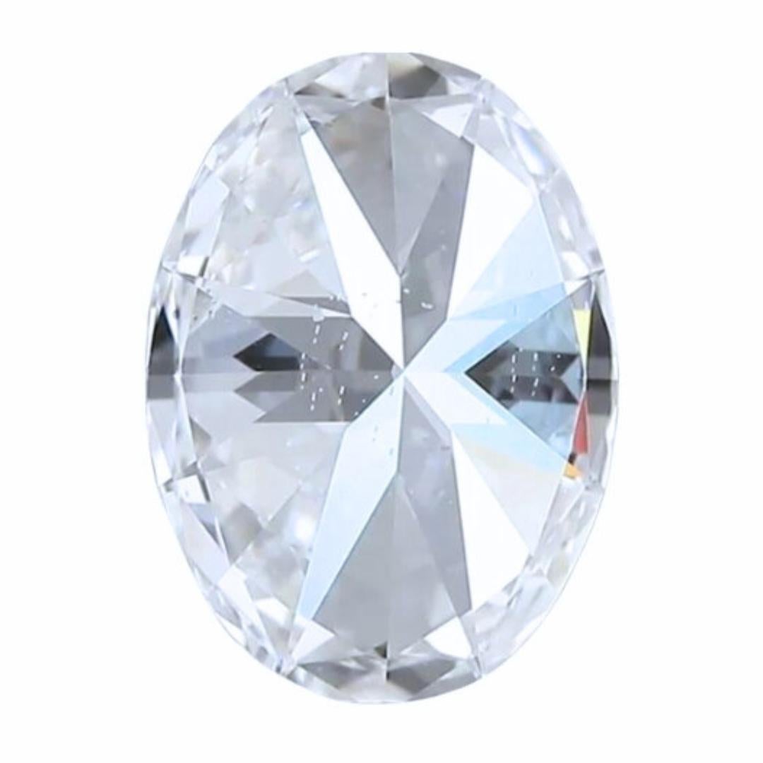 Women's Radiant 1.01ct Ideal Cut Oval-Shaped Diamond - GIA Certified For Sale