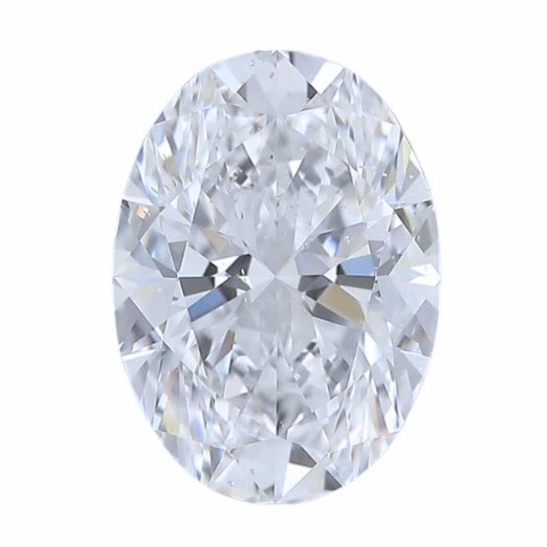 Radiant 1.01ct Ideal Cut Oval-Shaped Diamond - GIA Certified For Sale 2
