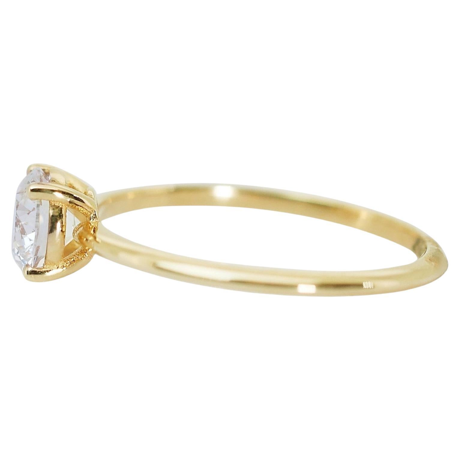 Radiant 1.02ct Round Solitaire Diamond Ring in 18k Yellow Gold - GIA Certified

Discover luxury and purity with this stunning diamond solitaire ring, crafted in 18k yellow gold. Certified by GIA, this ring promises superior quality and timeless