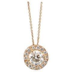 Radiant 1.12ct triple Excellent Ideal Cut Diamonds Halo Necklace with Pendant