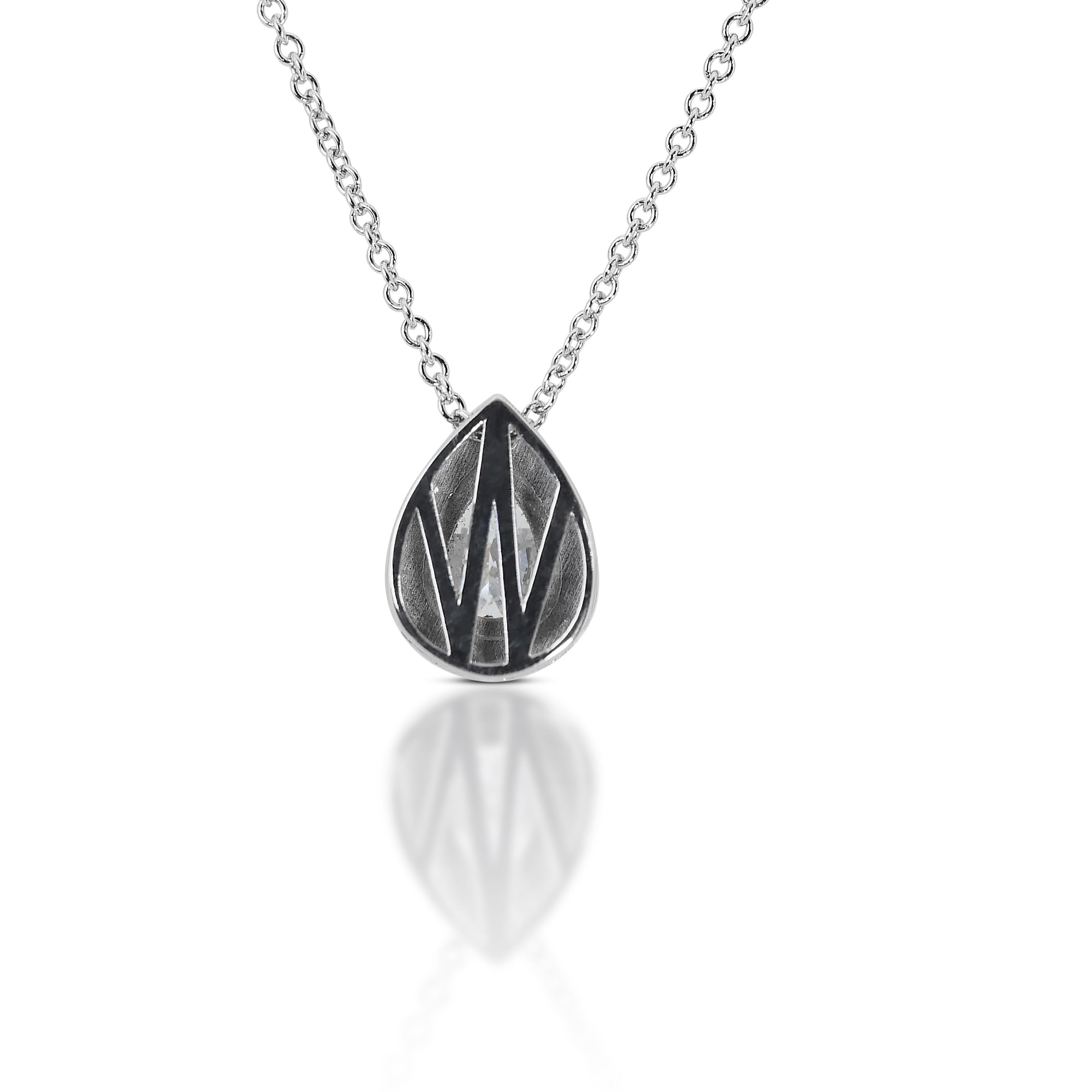 Radiant 1.17ct Double Excellent Ideal Cut Diamond Necklace with Pendant For Sale 2