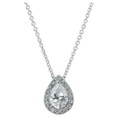 Radiant 1.17ct Double Excellent Ideal Cut Diamond Necklace with Pendant