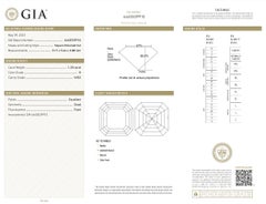 Strahlender quadratischer Diamant mit 1,20ct Idealschliff - GIA zertifiziert