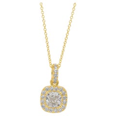 Collar con Colgante de Diamantes Radiantes de 1.21ct en Oro Amarillo de 18k - Certificado IGI