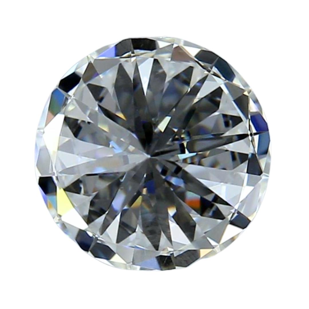 Radiant 1.27ct Triple Excellent Ideal Cut Round-Shaped Diamond - IGI Certified For Sale 1
