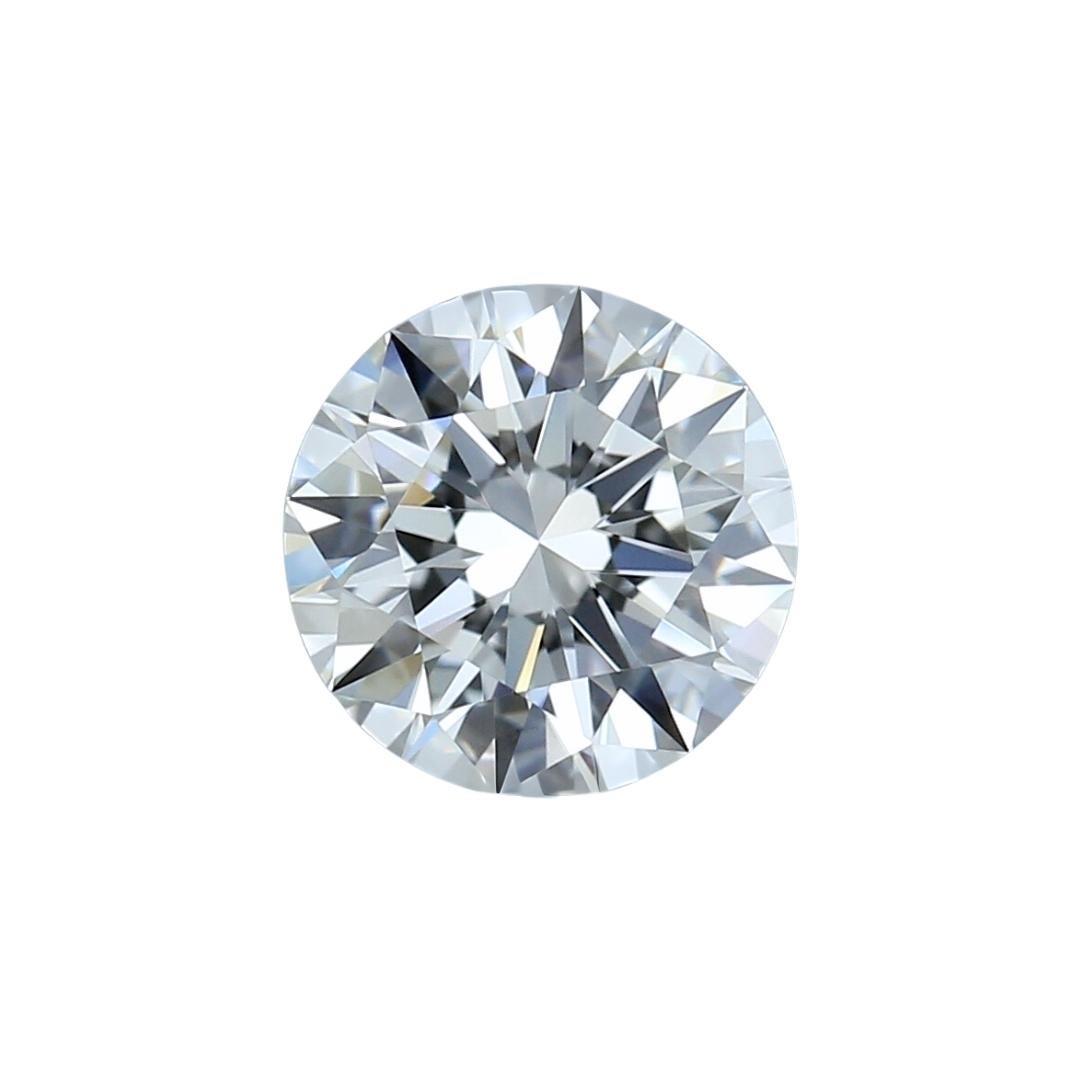 Radiant 1.27ct Triple Excellent Ideal Cut Round-Shaped Diamond - IGI Certified For Sale 4