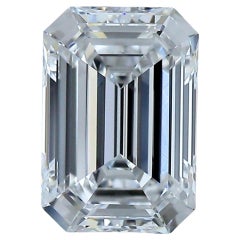 Diamant taille émeraude taille idéale de 1,31 carat, certifié GIA