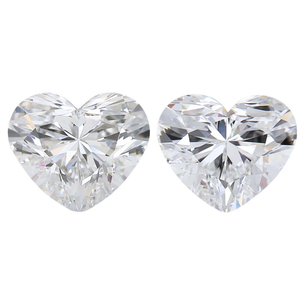 Radiant 1.41ct Double Excellent Ideal Cut Pair of Diamonds - GIA Certified