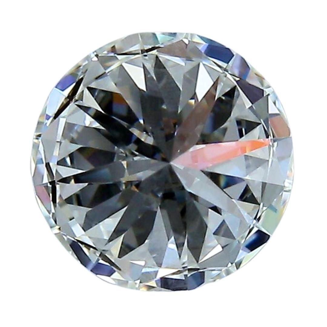 Diamant rond taille idéale de 1.50 carat, certifié GIA Pour femmes en vente