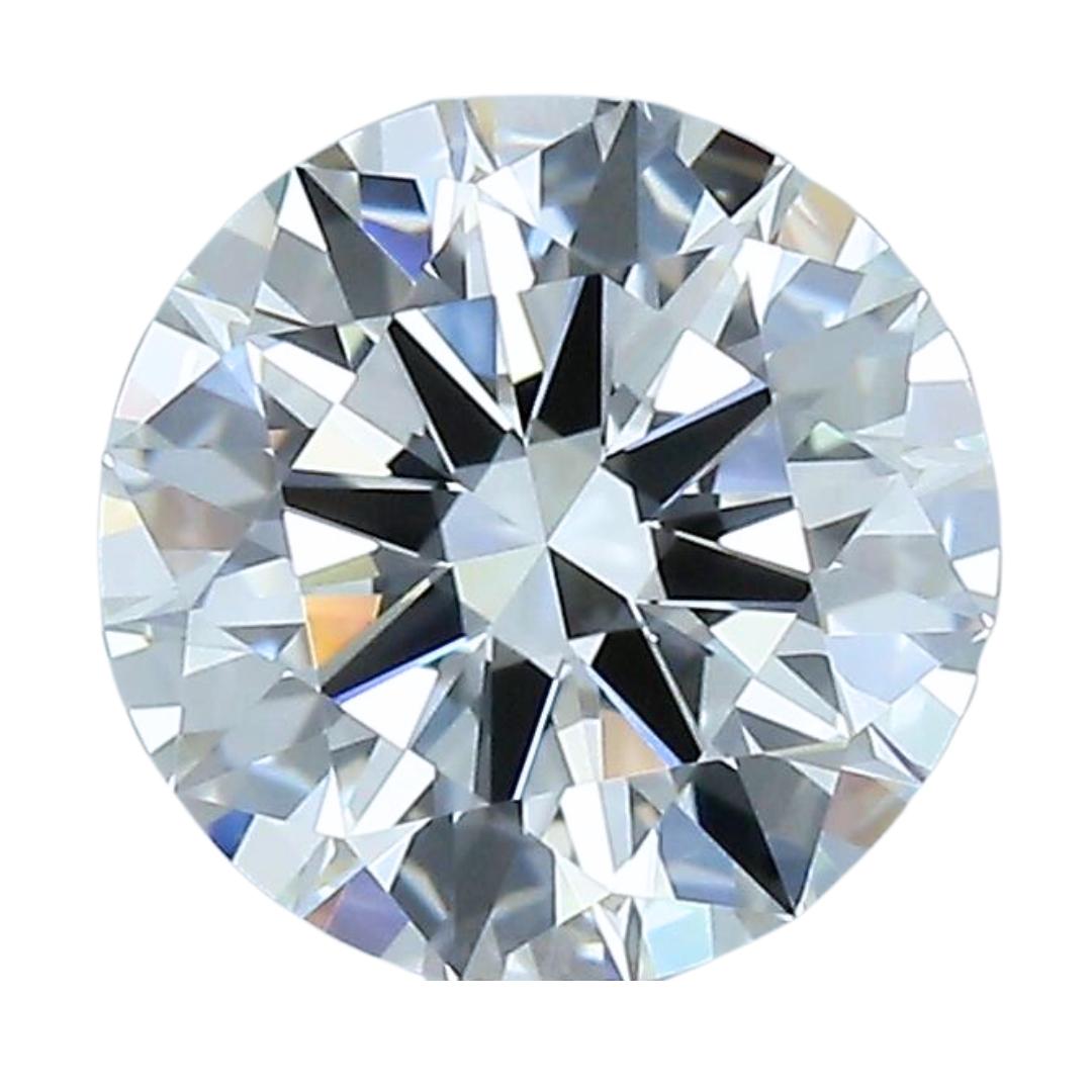 Diamant rond taille idéale de 1.50 carat, certifié GIA en vente 2