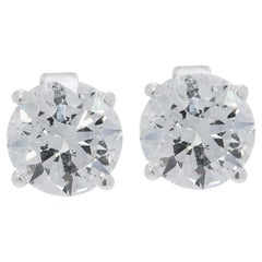 Radiosi orecchini con diamanti naturali da 1,61 carati in oro bianco 18K