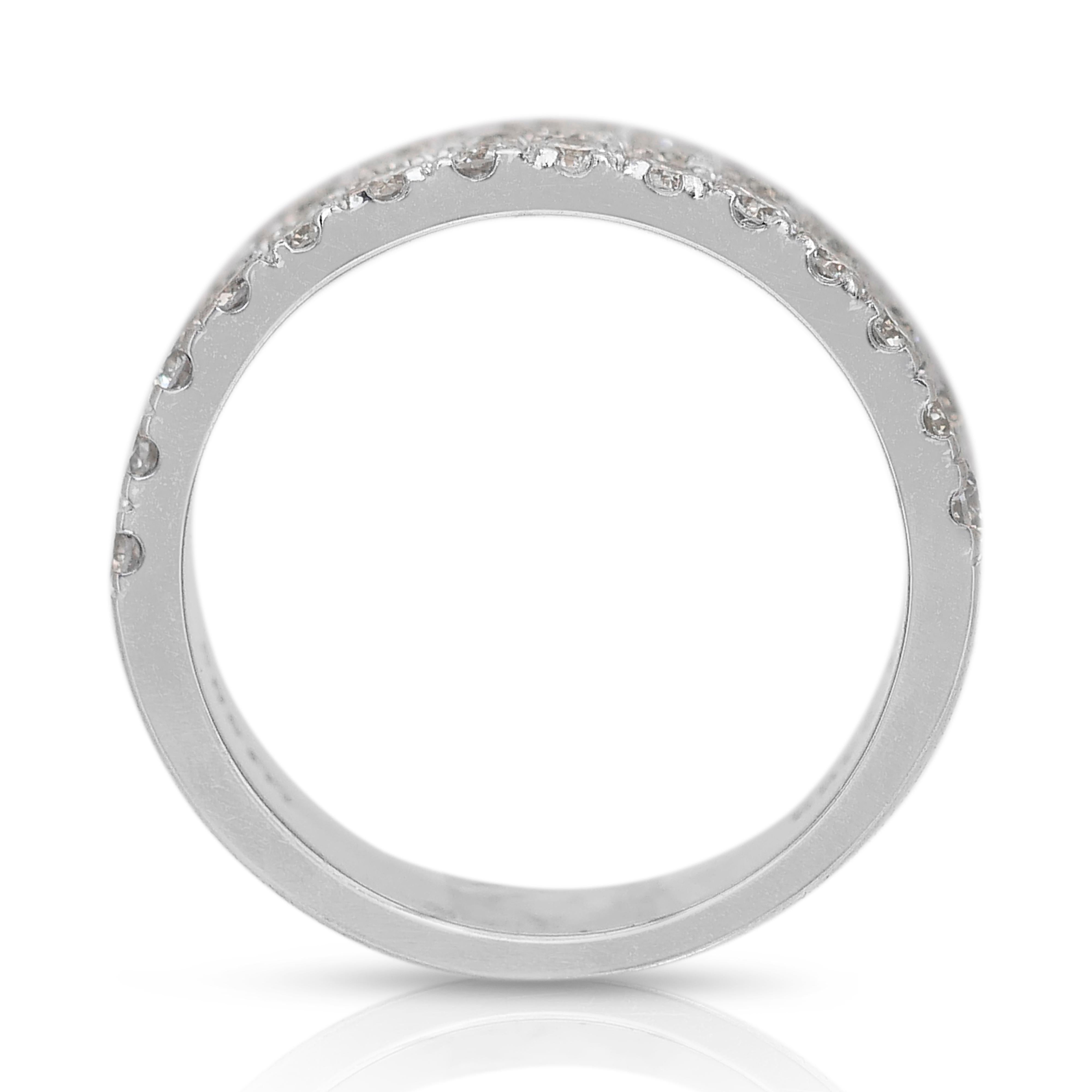 Radiant 1.85ct Diamonds Band Ring in 14k White Gold - IGI Certified 4
