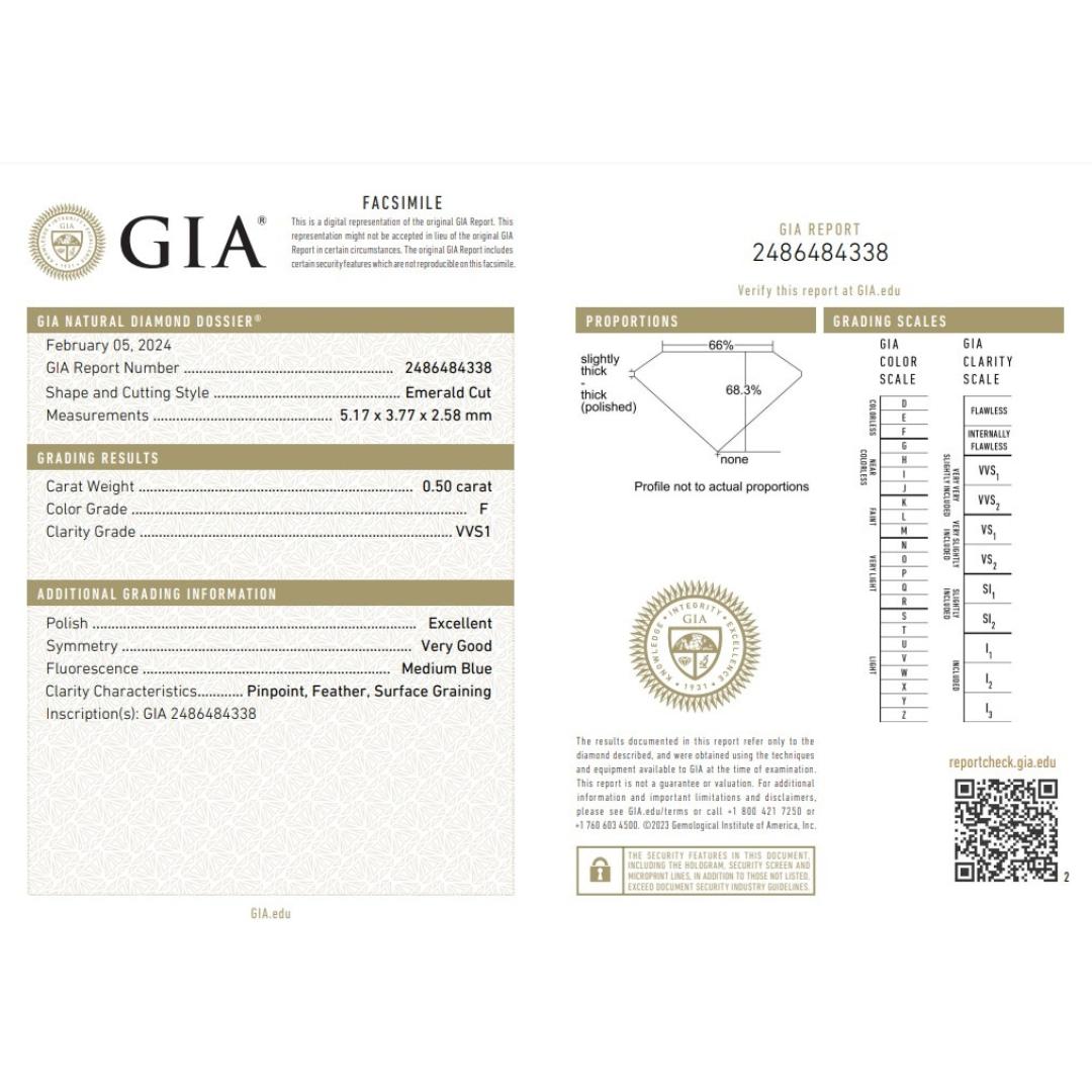 Radiant 18K White Gold Natural Diamonds Stud Earrings w/1.00ct - GIA Certified In New Condition For Sale In רמת גן, IL
