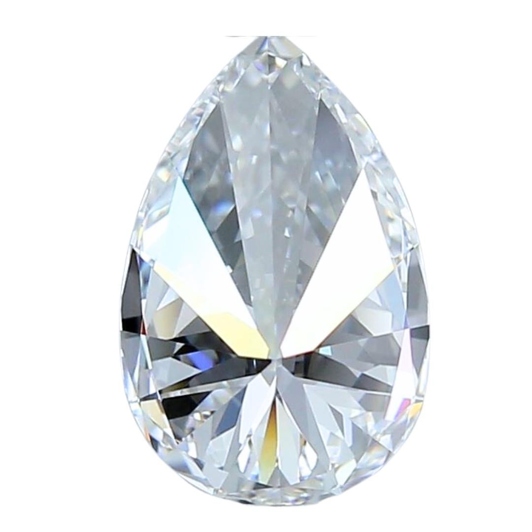 Women's Radiant 2.01ct Ideal Cut Pear-Shaped Diamond - GIA Certified For Sale