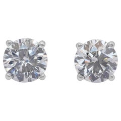 Strahlende 2,04ct Diamanten Ohrstecker in 18k Weißgold - IGI zertifiziert