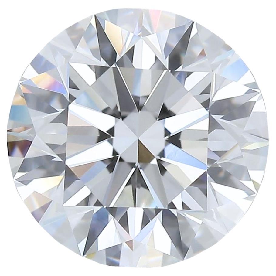 Radioso diamante a forma rotonda con taglio ideale triplo eccellente da 2.06 carati - Certificato GIA in vendita