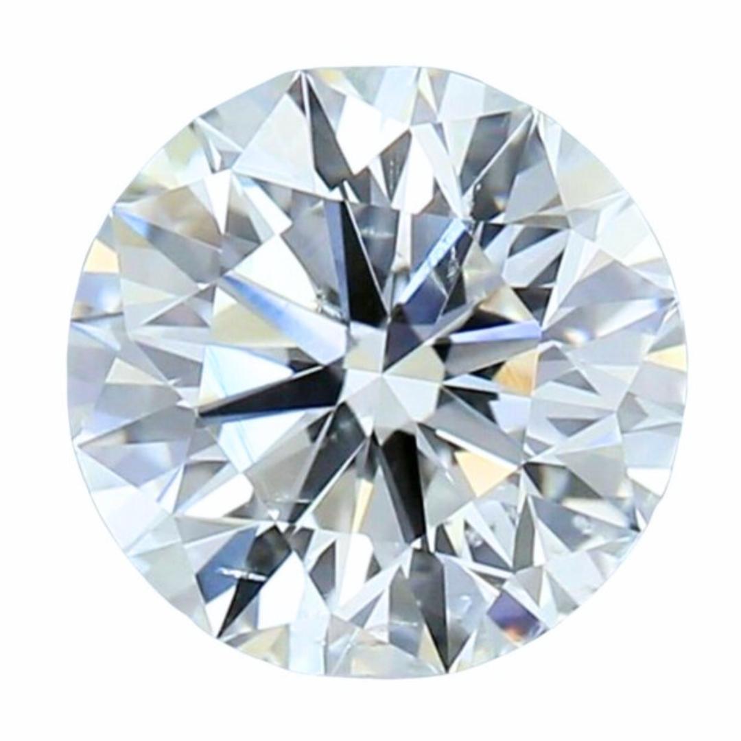 Radiant 2.24ct Triple Excellent Ideal Cut Round-Shaped Diamond - GIA Certified For Sale 2