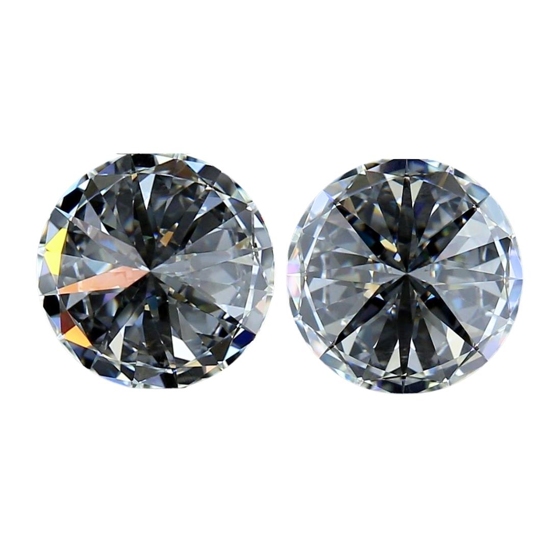 Radiant 3.01ct Ideal Cut Pair of Diamonds - GIA Certified For Sale 1