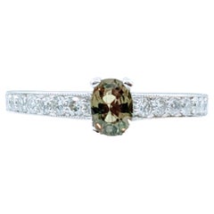 Radiant .46ct Alexandrite & Diamond Ring