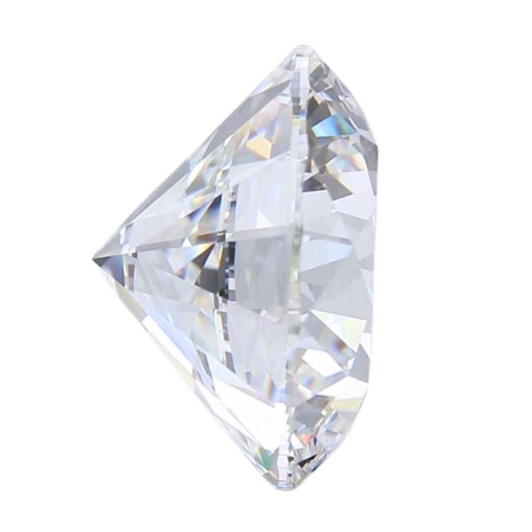 Radiant 5.01ct Ideal Cut Round Diamond - GIA Certified In New Condition For Sale In רמת גן, IL