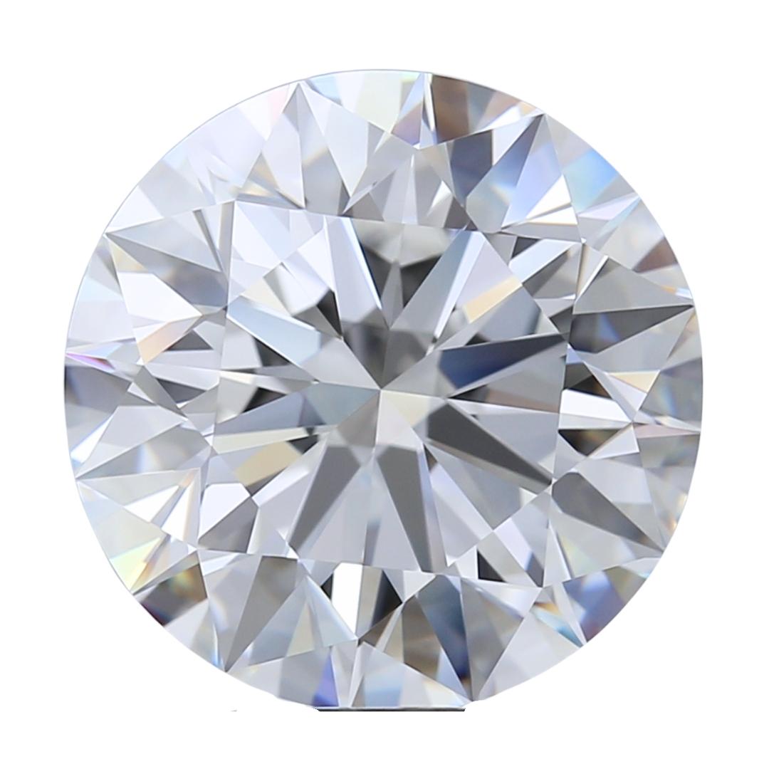 Radiant 5.01ct Ideal Cut Round Diamond - GIA Certified For Sale 2