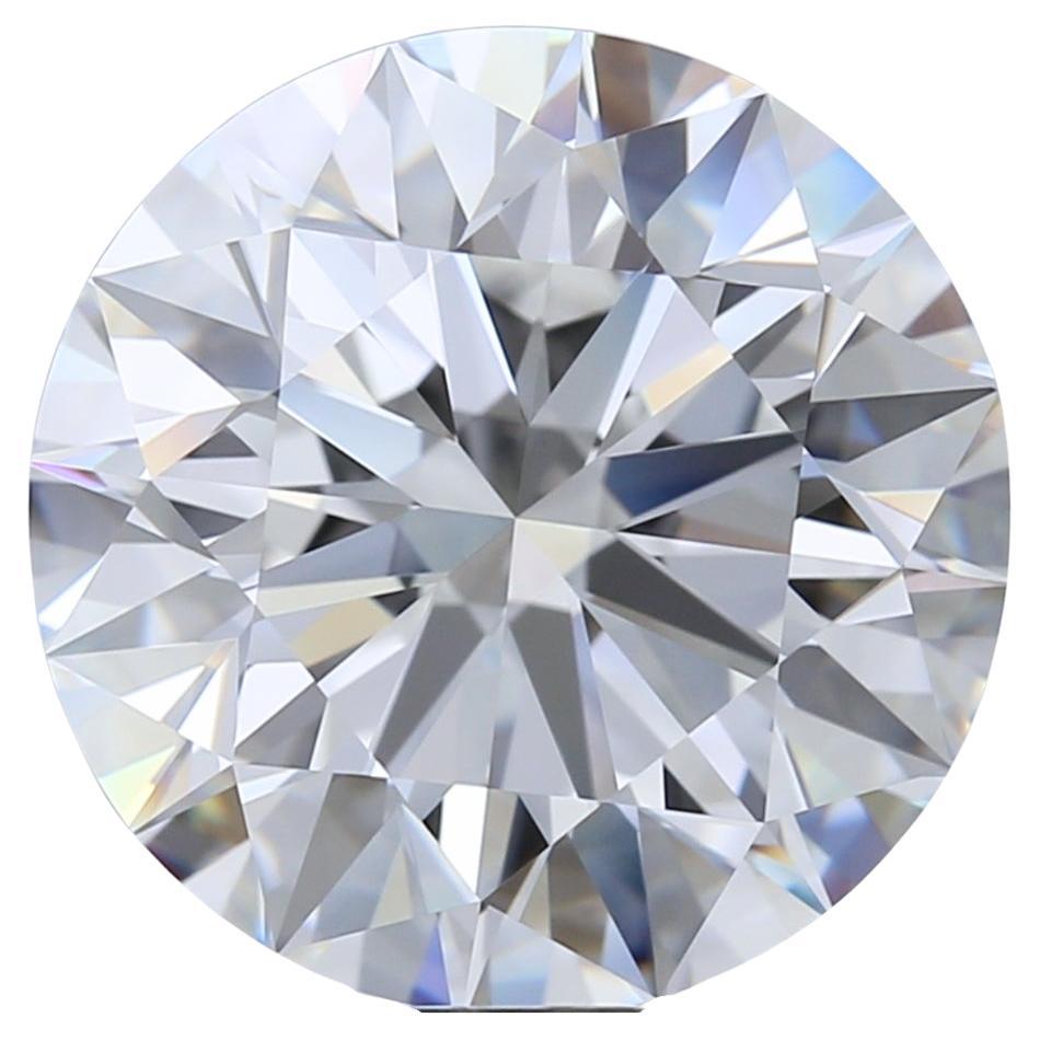 Radiant 5.01ct Ideal Cut Round Diamond - GIA Certified For Sale