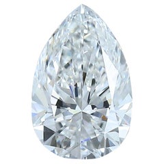 Radioso diamante naturale a forma di pera da 6,13 carati - certificato IGI