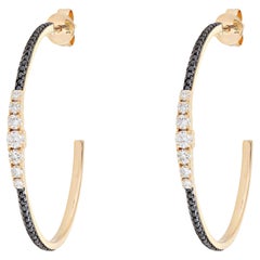 Radiant Amethyst 14K (or 18k upon request) Yellow Gold Hoops Earrings