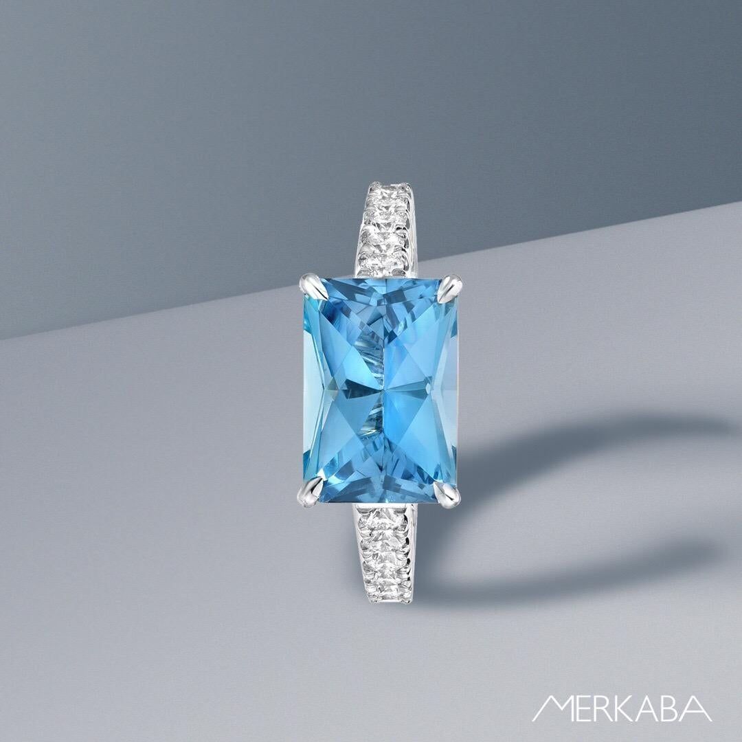 Radiant Aquamarine Ring 2.59 Carat For Sale at 1stDibs | radiant cut ...