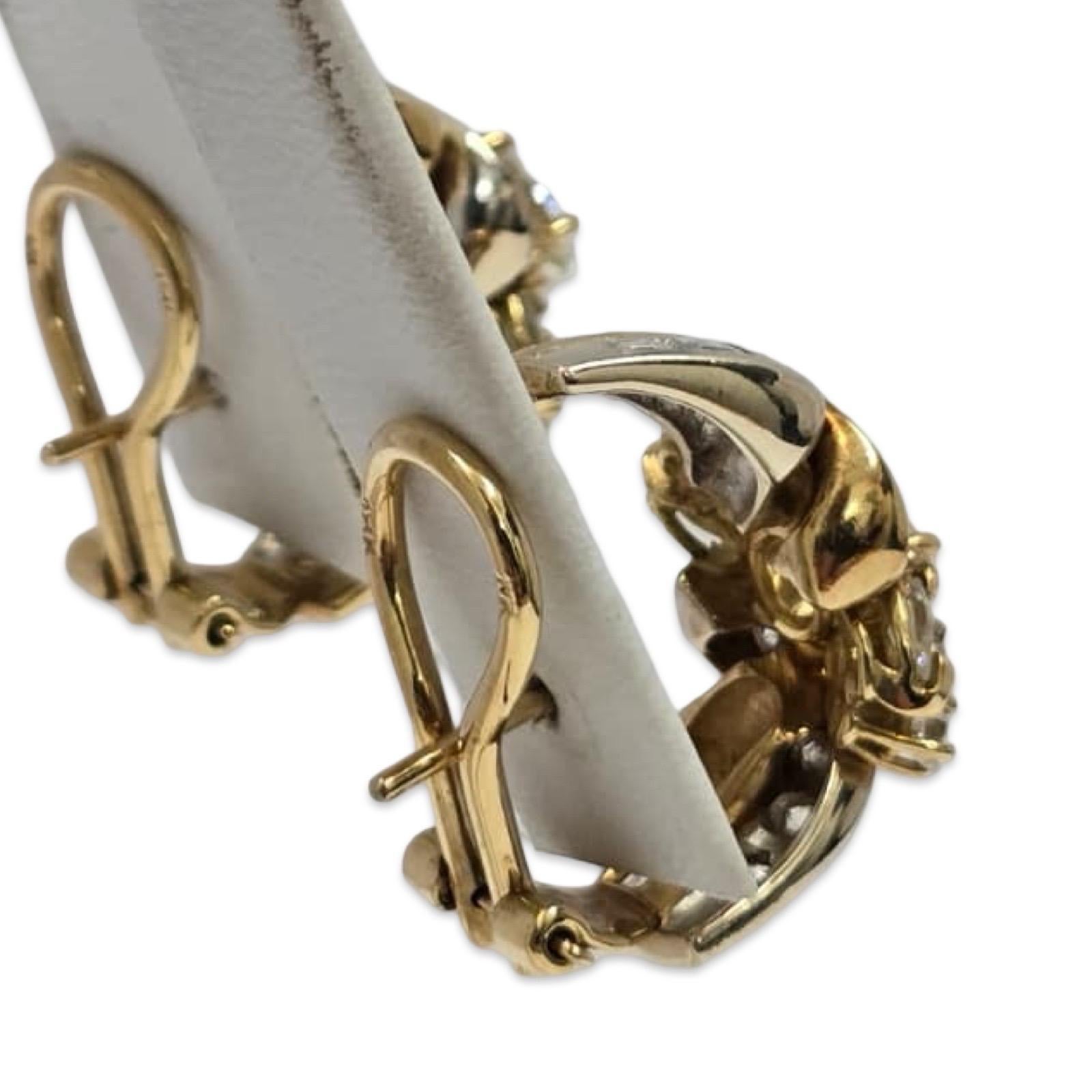 Pendientes de racimo de diamantes talla fantasía Flor radiante de oro de 18 quilates de 3,75 ct en venta 2