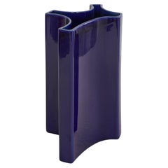 Radiant Blue Vase by Angelo Mangiarotti for Fratelli Brambilla Milano