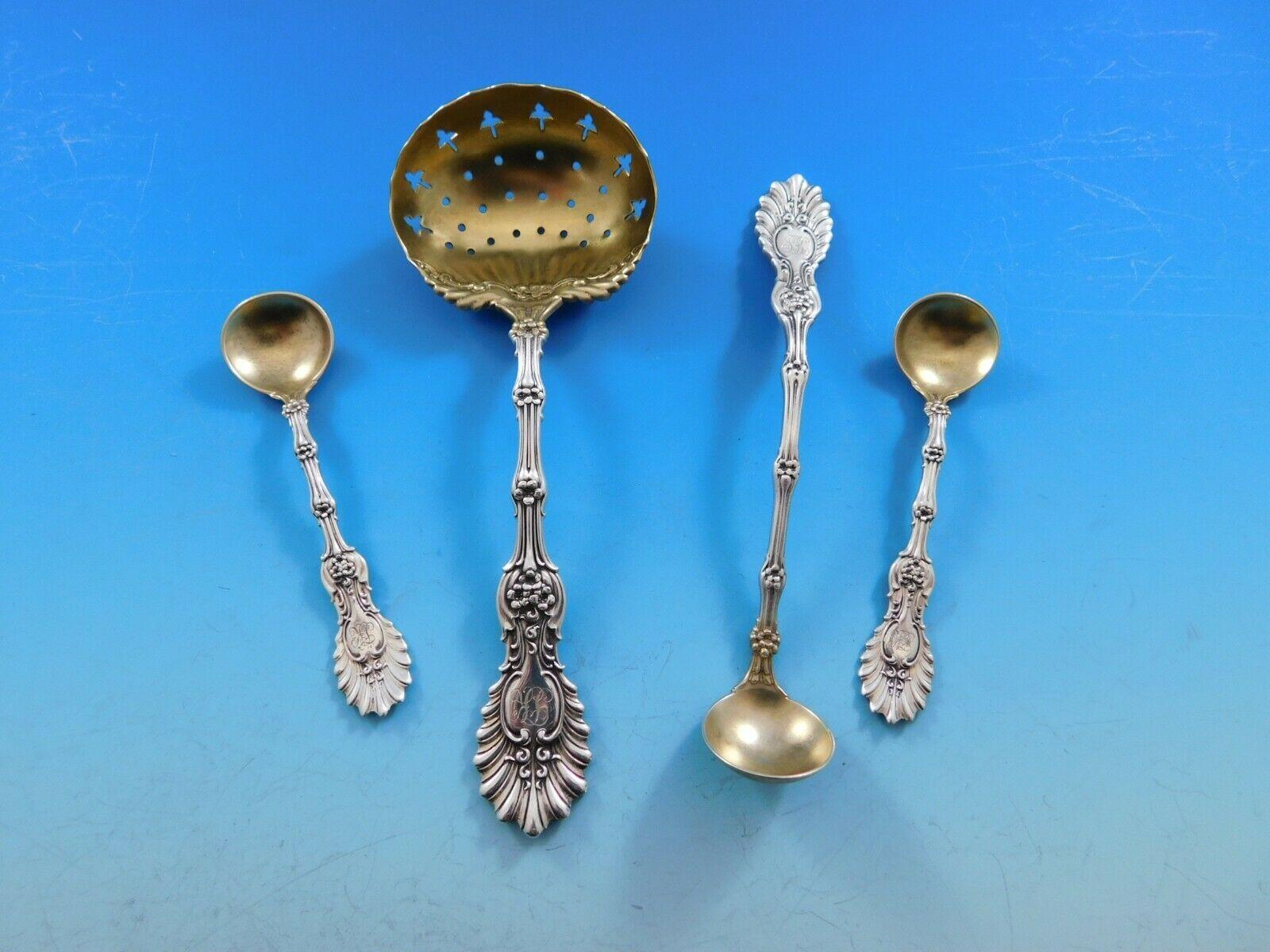 Radioso, set di posate in argento Sterling Whiting con cassetto d'epoca in vendita 2