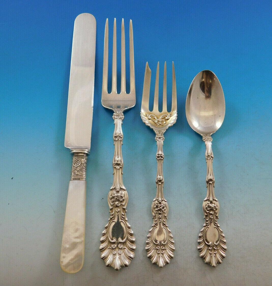 Radiant by Whiting Sterling Silver Flatware Set for 6 Service 42 Pieces In Excellent Condition In Big Bend, WI