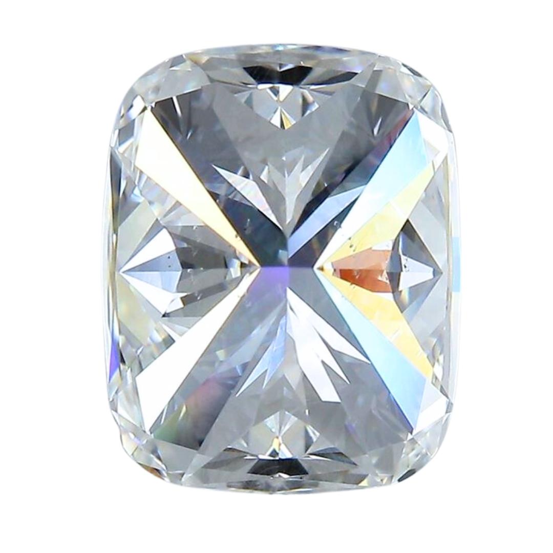 Radiant Cushion 5,12 carats diamant naturel de taille idéale - certifié GIA  Pour femmes en vente