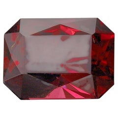 Radiant Cut 3.21 Carat Red Rhodolite Garnet from Malawi Cocktail Ring Loose Gems