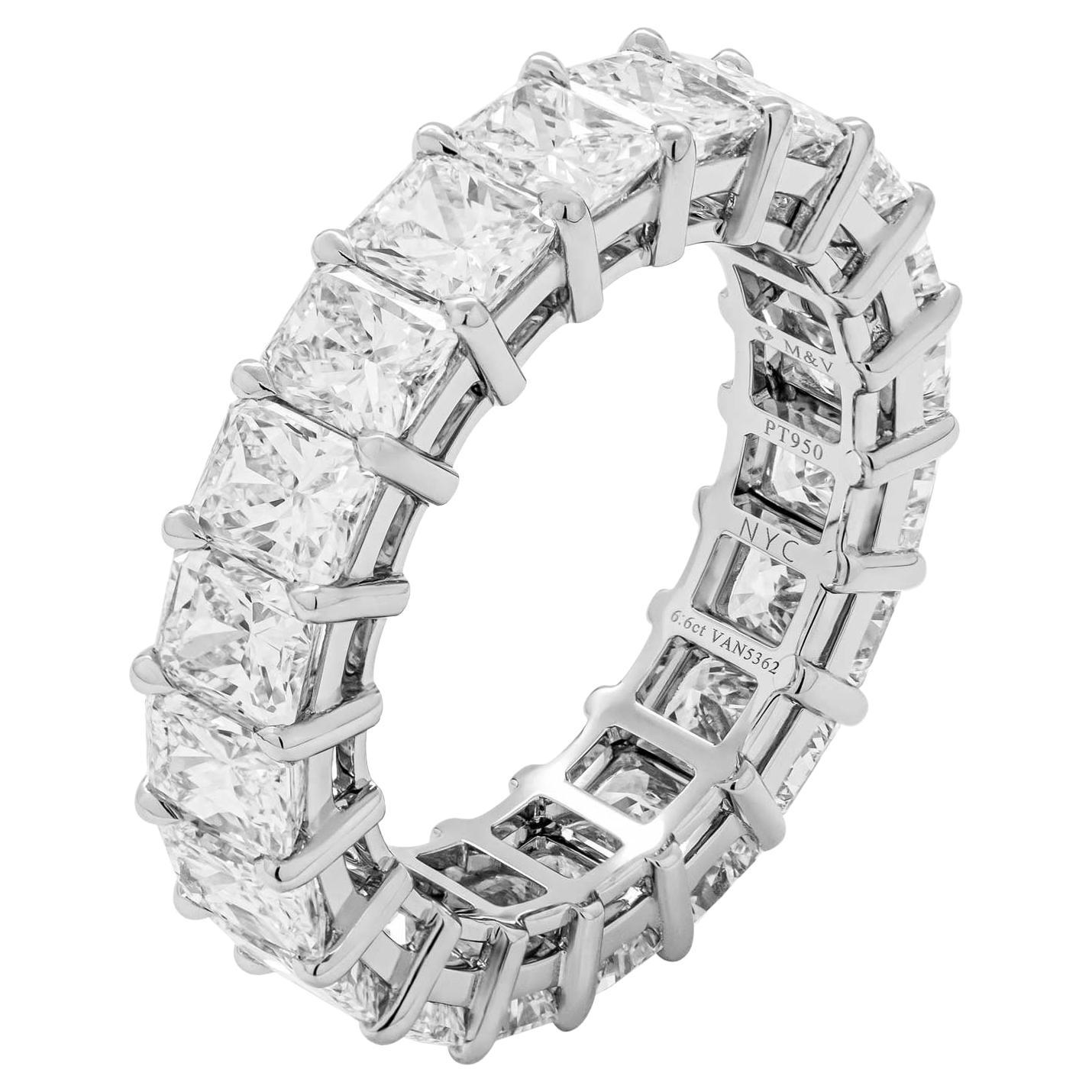 Radiant Cut Anniversary Band in Platinum 6.60 Carat, '0.33ct Each' For Sale