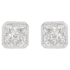 Radiant Cut Diamond Earrings 5+ Carat Each